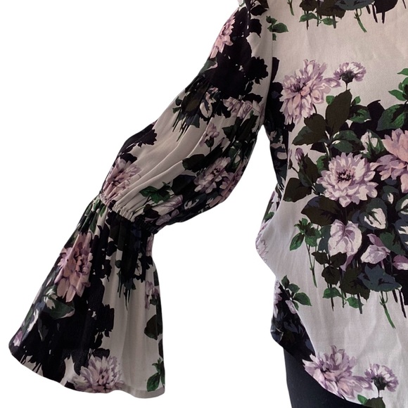 Club Monaco women’s blouse EUC Size L bell sleeves - Picture 3 of 10